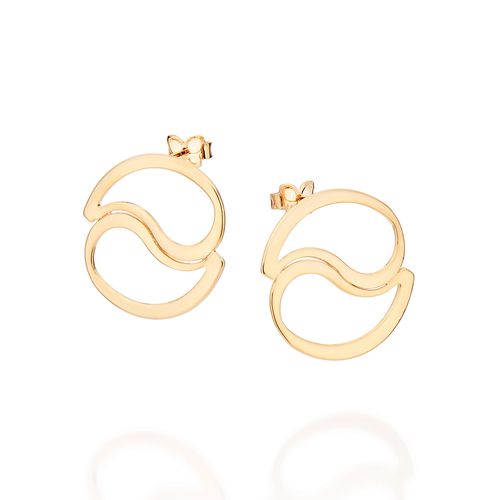 BRINCO GOTA VAZADO BANHADO A OURO 18K