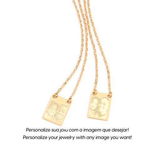 ESCAPULÁRIO PERSONALIZÁVEL BANHADO A OURO 18 K