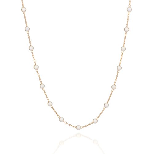 GARGANTILHA BANHADA A OURO 18K COM PÉROLAS SINTÉTICAS