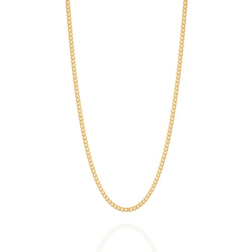 CORDÃO BANHADO A OURO 18K FIO GRUMET LIXADO