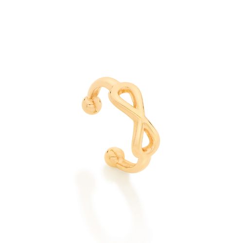 BRINCO PIERCING DE PRESSÃO INFINITO BANHADO A OURO 18K
