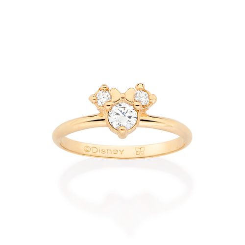 ANEL SKINNY MINNIE BANHADO A OURO 18K COM ZIRCÔNIAS