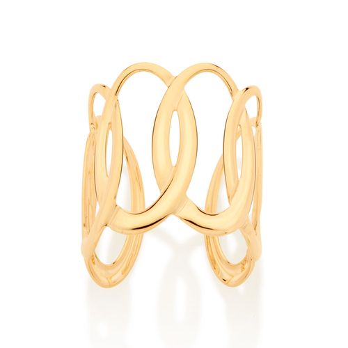 MAXI ANEL AJUSTÁVEL BANHADO A OURO 18K
