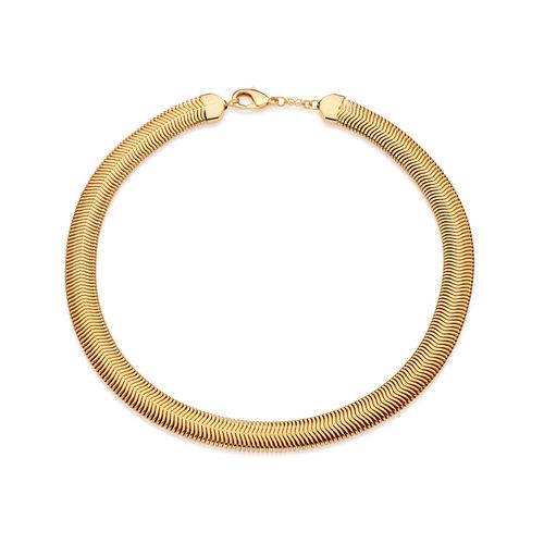 GARGANTILHA RABO DE RATO BANHADO A OURO 18K