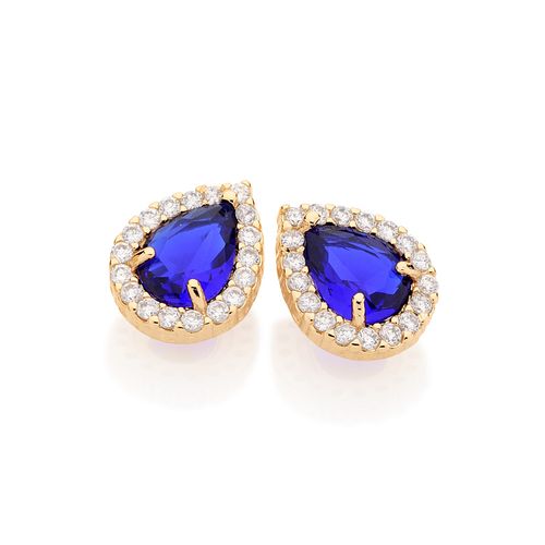 BRINCO BANHADO A OURO 18K COM CRISTAL E ZIRCÔNIAS