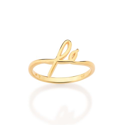 ANEL SKINNY FÉ BANHADO A OURO 18K