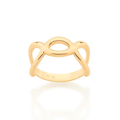 ANEL INFINITOS BANHADO A OURO 18K