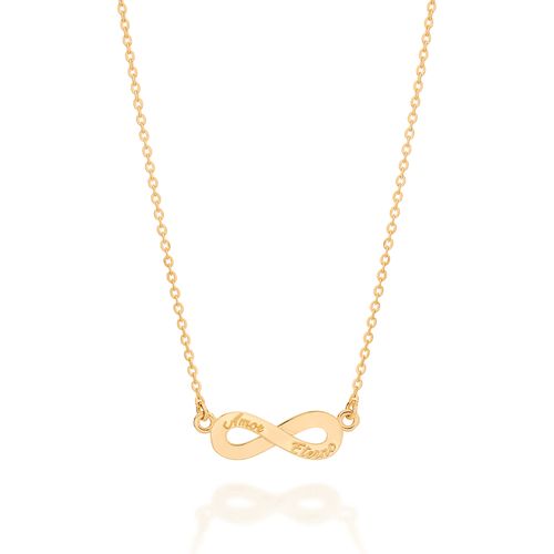 GARGANTILHA AMOR ETERNO BANHADA A OURO 18K