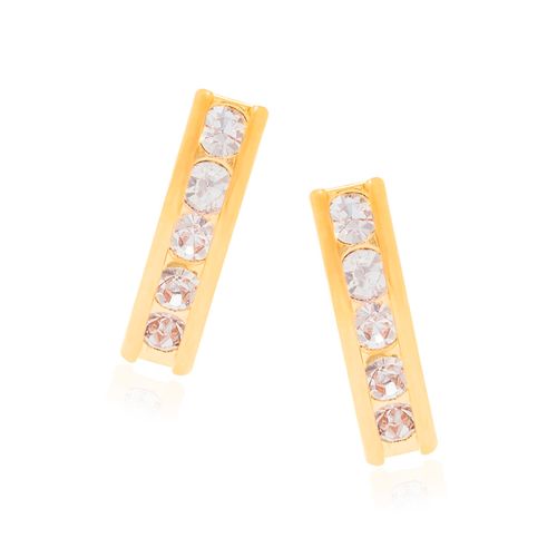 BRINCO BANHADO A OURO 18K COM CRISTAIS