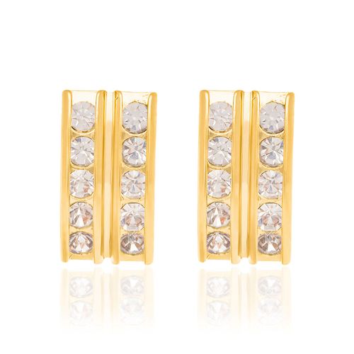 BRINCO BANHADO A OURO 18K COM CRISTAIS