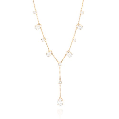 GARGANTILHA GRAVATA BANHADA A OURO 18K