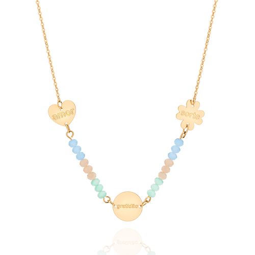 GARGANTILHA  BANHADA A OURO 18K