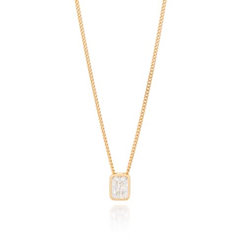 GARGANTILHA BANHADA A OURO 18K COMPOSTA POR ZIRCÔNIA