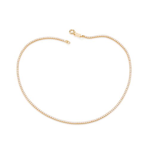 GARGANTILHA RIVIERA BANHADA A OURO 18K