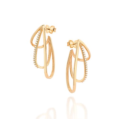 BRINCO BANHADO A OURO 18K COM ZIRCÔNIAS