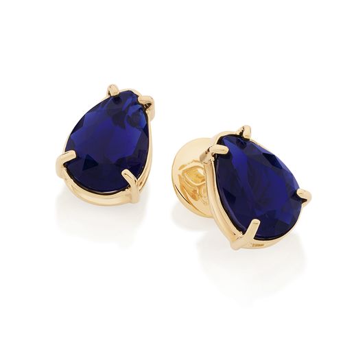 BRINCO SOLITÁRIO BANHADO A OURO 18K