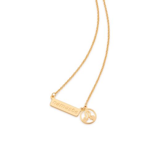 GARGANTILHA BANHADA A OURO 18K NAMASTE