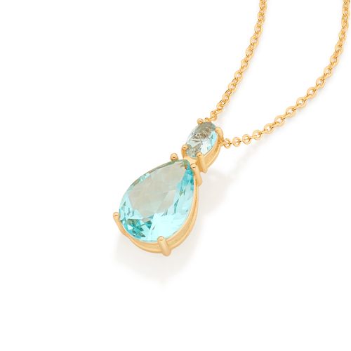 GARGANTILHA BANHADA A OURO 18K COM CRISTAIS