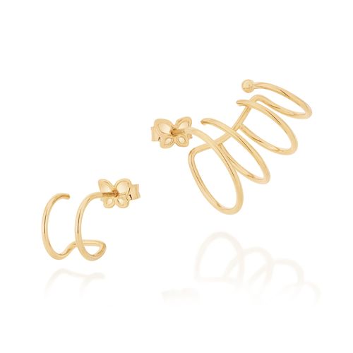 BRINCO EAR CUFF BANHADO A OURO 18K