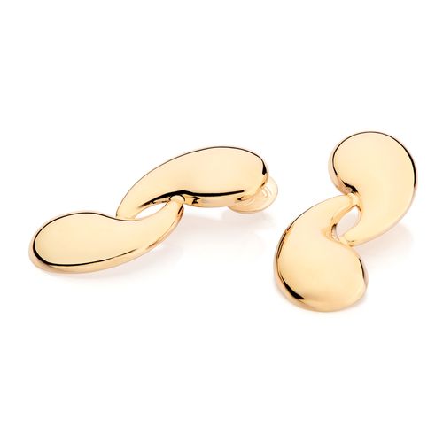 BRINCO GOTA DUPLA BANHADO A OURO 18K