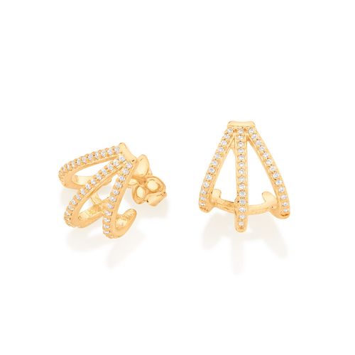 BRINCO BANHADO A OURO 18K COM ZIRCÔNIAS