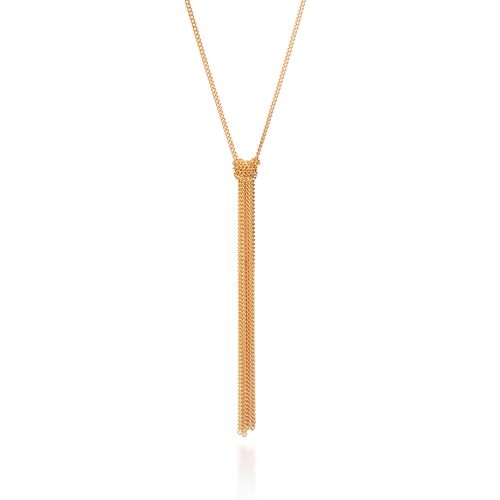 GARGANTILHA FRANJA BANHADA A OURO