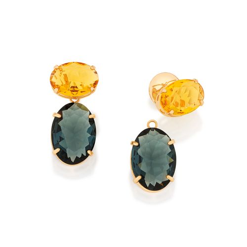 BRINCO BANHADO A OURO 18K COM CRISTAIS