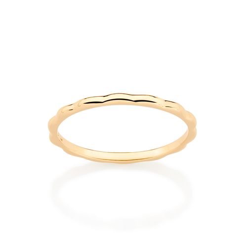 ALIANÇA ONDULADA BANHADA A OURO 18K