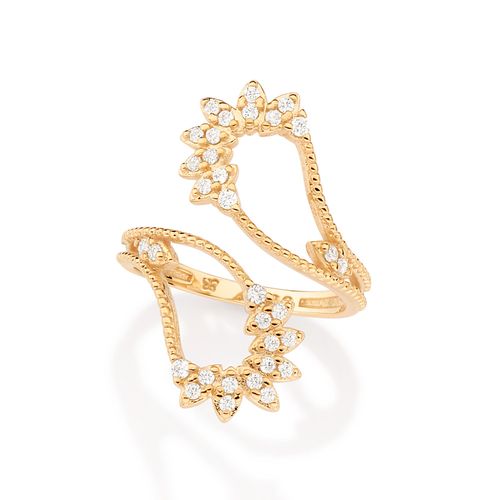 ANEL PAISLEY BANHADO A OURO 18K COM ZIRCÔNIAS