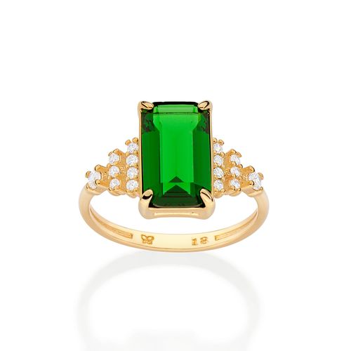 ANEL SKKINNY FORMATURA BANHADO A OURO 18K COM CRISTAL E ZIRCÔNIAS