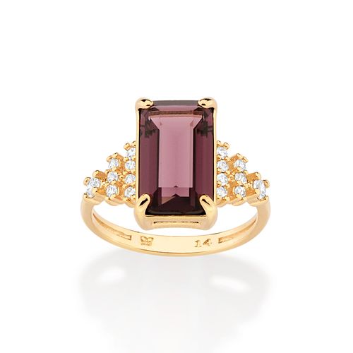 ANEL SKKINNY FORMATURA BANHADO A OURO 18K COM CRISTAL E ZIRCÔNIAS