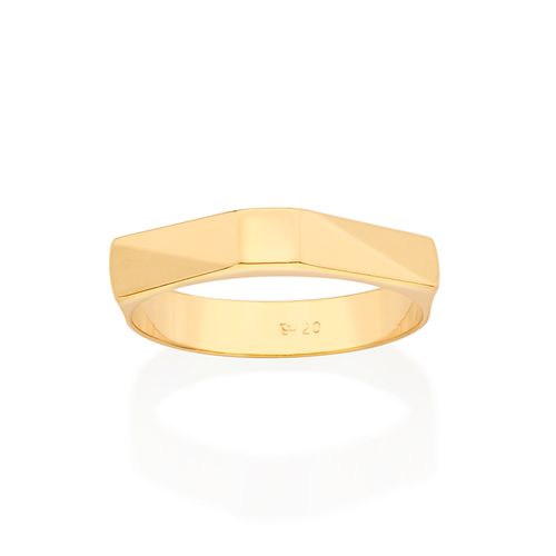 ALIANÇA ABSTRATA BANHADA A OURO 18K