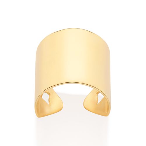 ANEL AJUSTÁVEL LISO BANHADO A OURO 18K