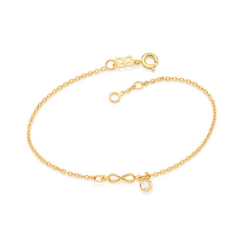 PULSEIRA INFINITO BANHADA A OURO 18K