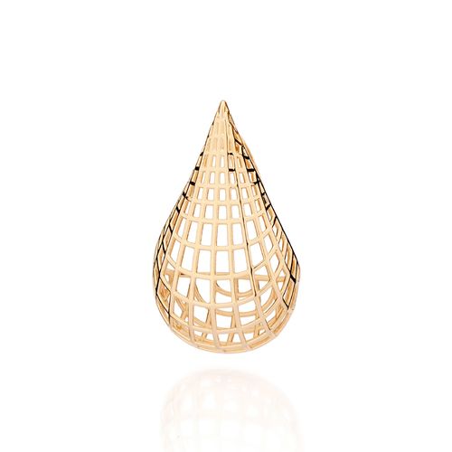 MAXI PINGENTE GOTA BANHADO A OURO 18K