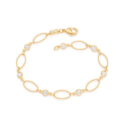 PULSEIRA BANHADA A OURO 18K COM ZIRCÔNIAS