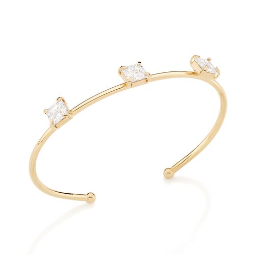 BRACELETE BANHADO A OURO 18K COM ZIRCÔNIAS