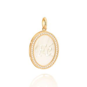 PINGENTE FÉ BANHADO A OURO 18K