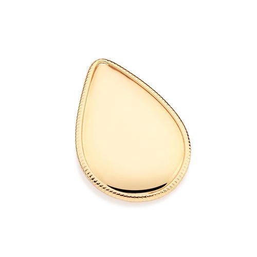 MAXI PINGENTE GOTA LISO BANHADO A OURO 18K