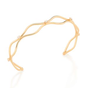 BRACELETE BANHADO  AOURO 18K COM ZIRCÔNIAS
