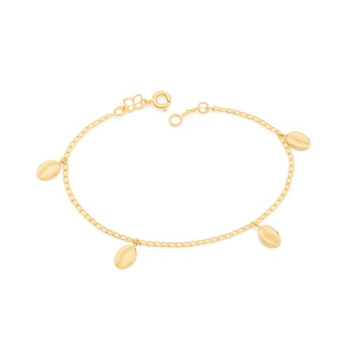 PULSEIRA BÚZIOS BANHADO A OURO 18K