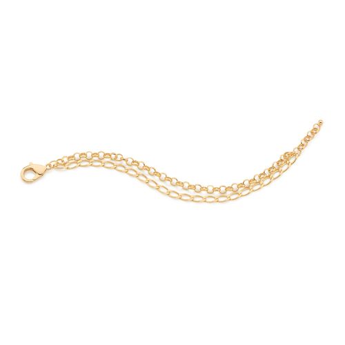PULSEIRA DUPLA BANHADA A OURO 18K
