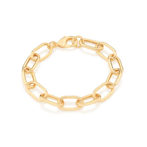 PULSEIRA FIO ELOS OVAIS BANHADA A OURO 18K