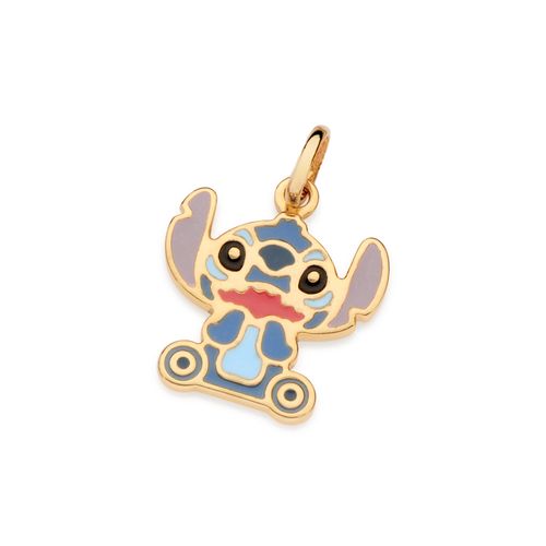 PINGENTE STITCH BANHADO A OURO 18K COM APLICAÇÃO DE RESINA