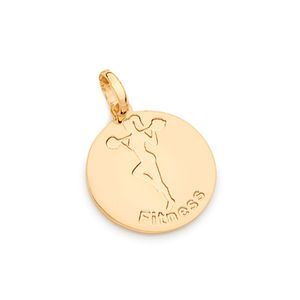 MEDALHA PROFISSÃO FITNESS BANHADA A OURO 18K