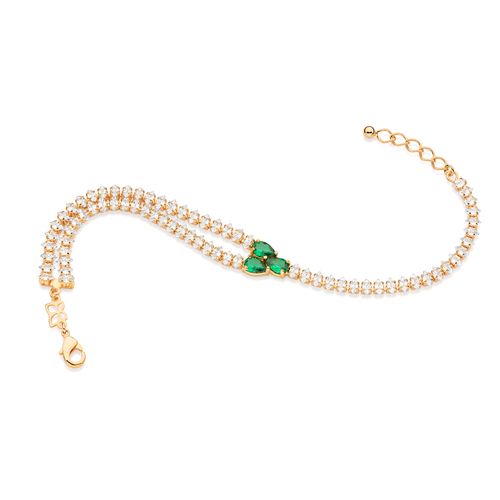 PULSEIRA BANHADA A OURO 18K COM ZIRCÔNIAS