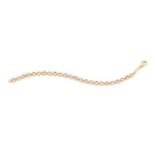 PULSEIRA BANHADA A OURO 18K COM CRISTAIS