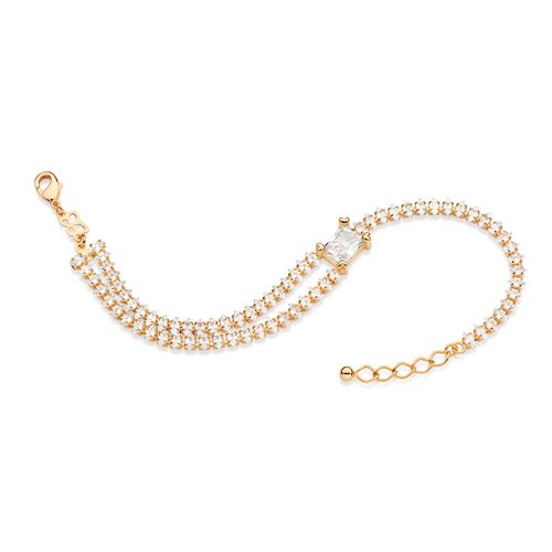PULSEIRA BANHADA A OURO 18K COM ZIRCÔNIAS