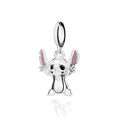 PINGENTE STITCH 3D DE PRATA MACIÇA 925 COM RESINA