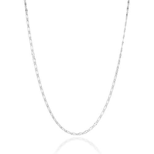 GARGANTILHA ELOS BATIDOS DE PRATA MACIÇA 925